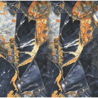 Black with Blue/Orange Veins